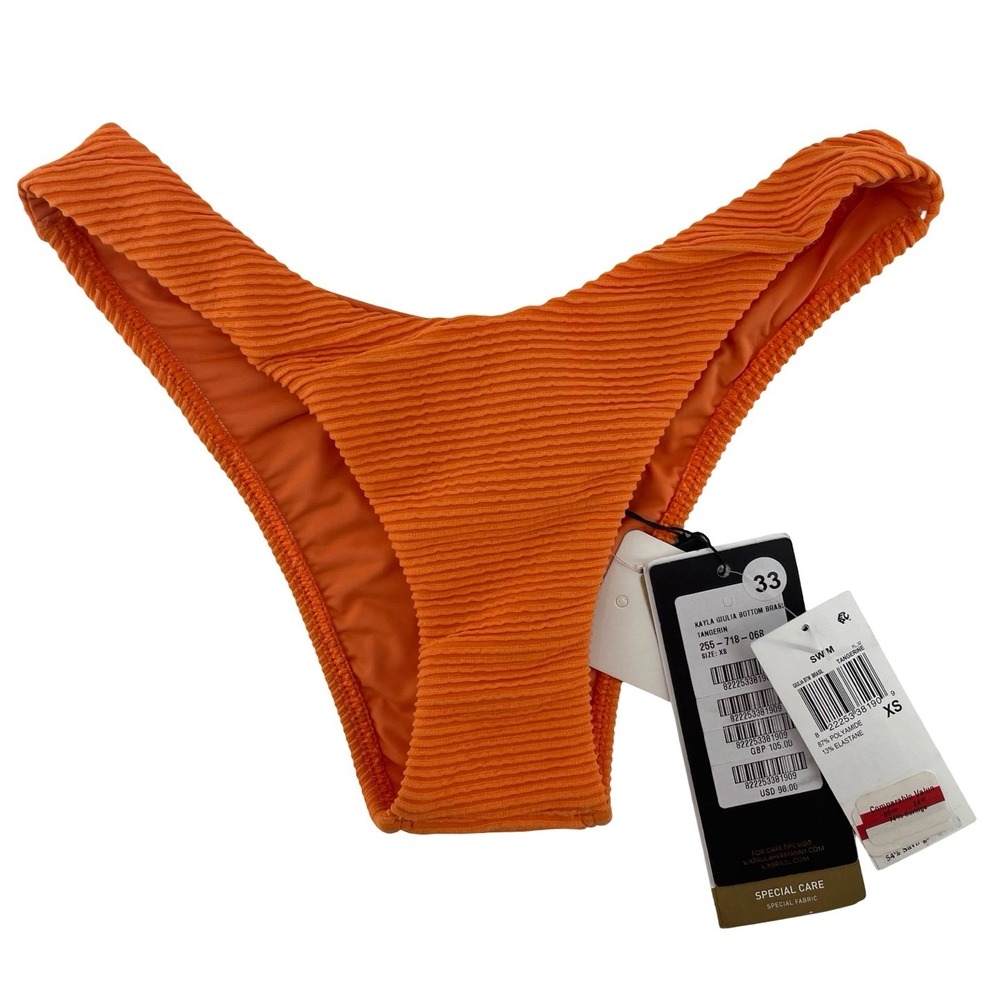 ViX Women's Bikini Bottom Kayla Giulia Tangerine Polyamide XS NWT